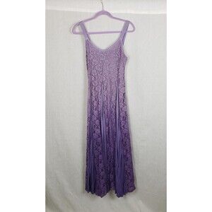 Indigo Thread Co Maxi XS Dress Purple Lace Panel Ombre Whimsigoth Fairy Ethereal
